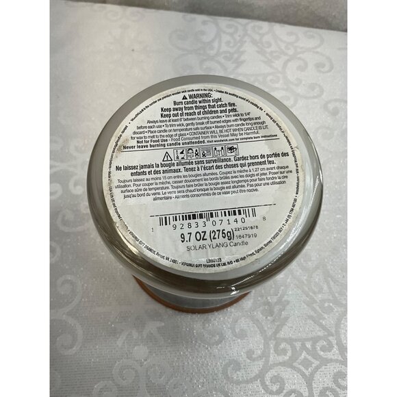 WoodWick Solar Ylang Candle With Crackling Wooden Wick & Wooden Lid 9.7 Oz - Picture 5 of 5
